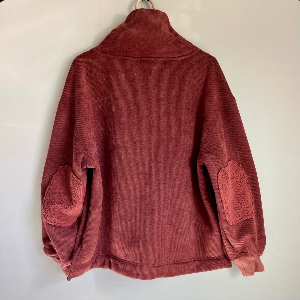 Free People Mia Henley Marsala Heavy Sweatshirt Sz XS Oversized Outdoors NWT - Picture 14 of 16